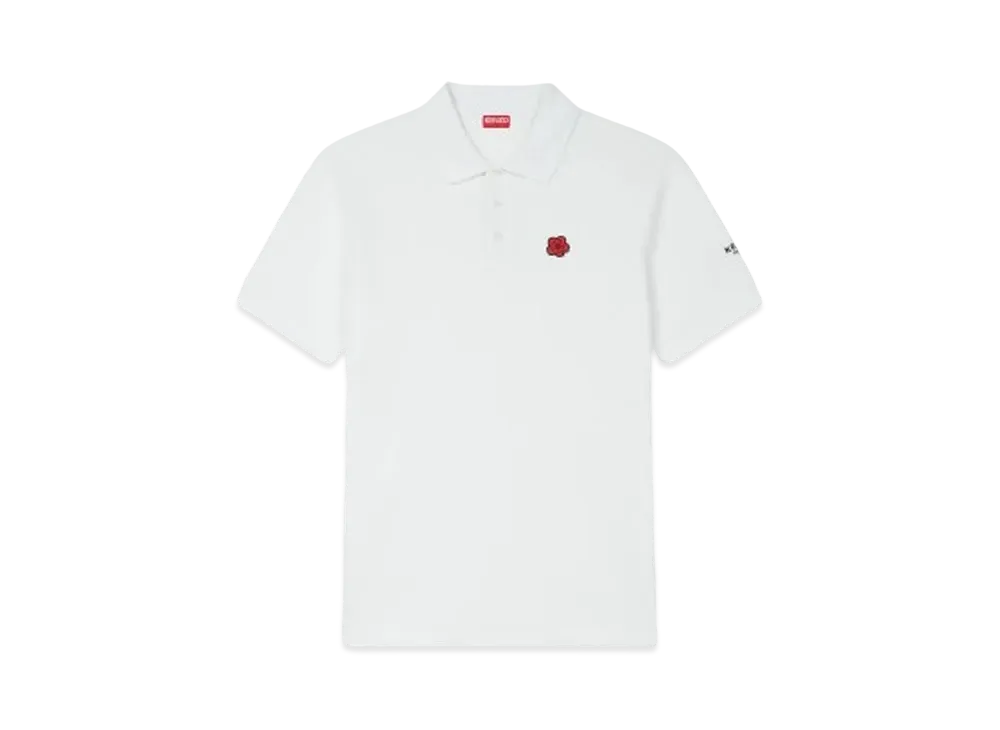 KENZO 'BOKE FLOWER' Embroidery Slim Polo "White"
