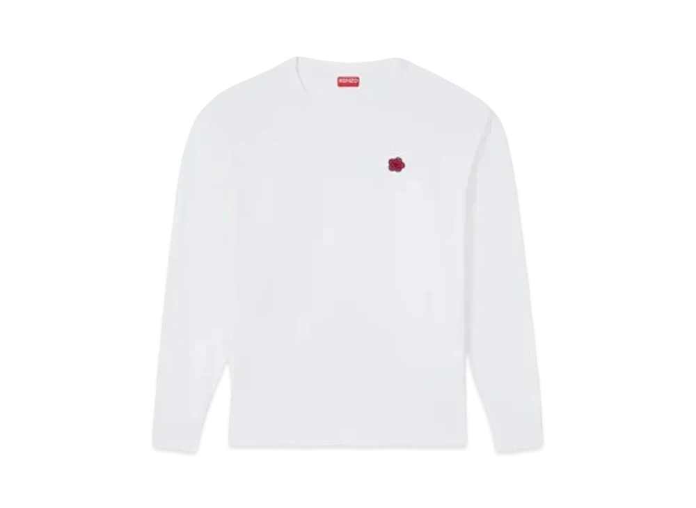 KENZO 'BOKE FLOWER' Embroidery Long Sleeve T-shirt "Off White"