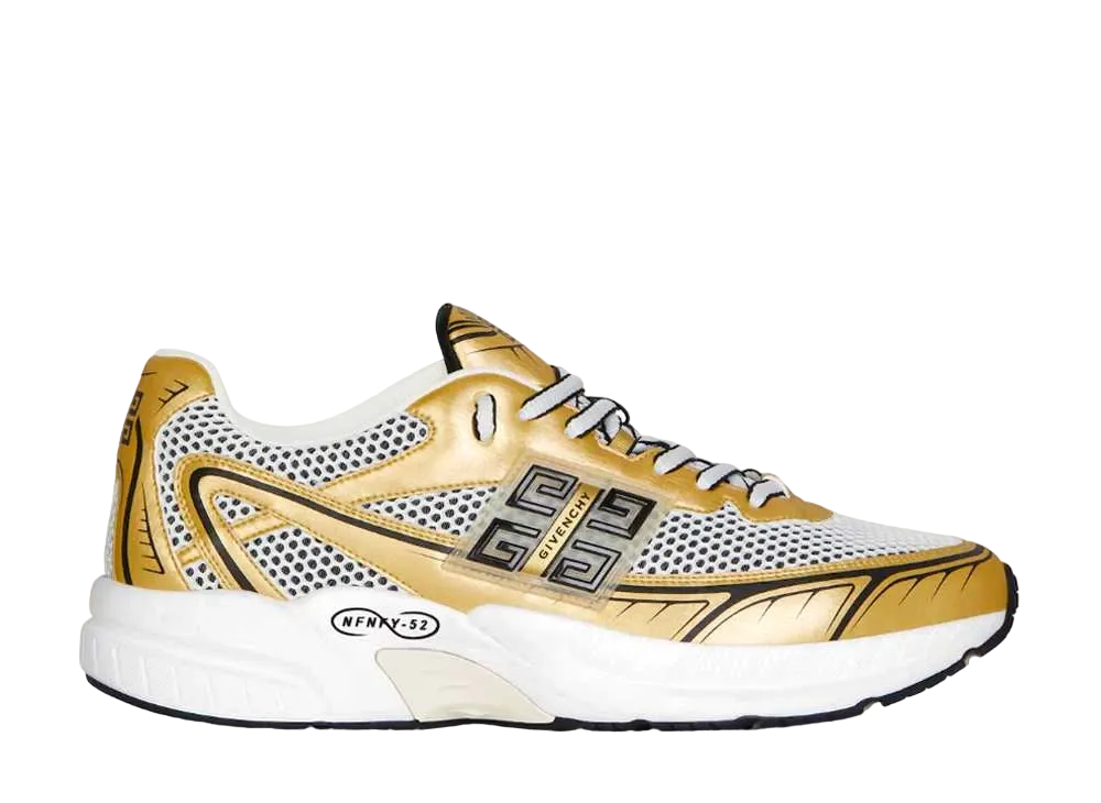 ジバンシィ インフィニティ-52 ランナー スニーカー "ゴールド/ホワイト"