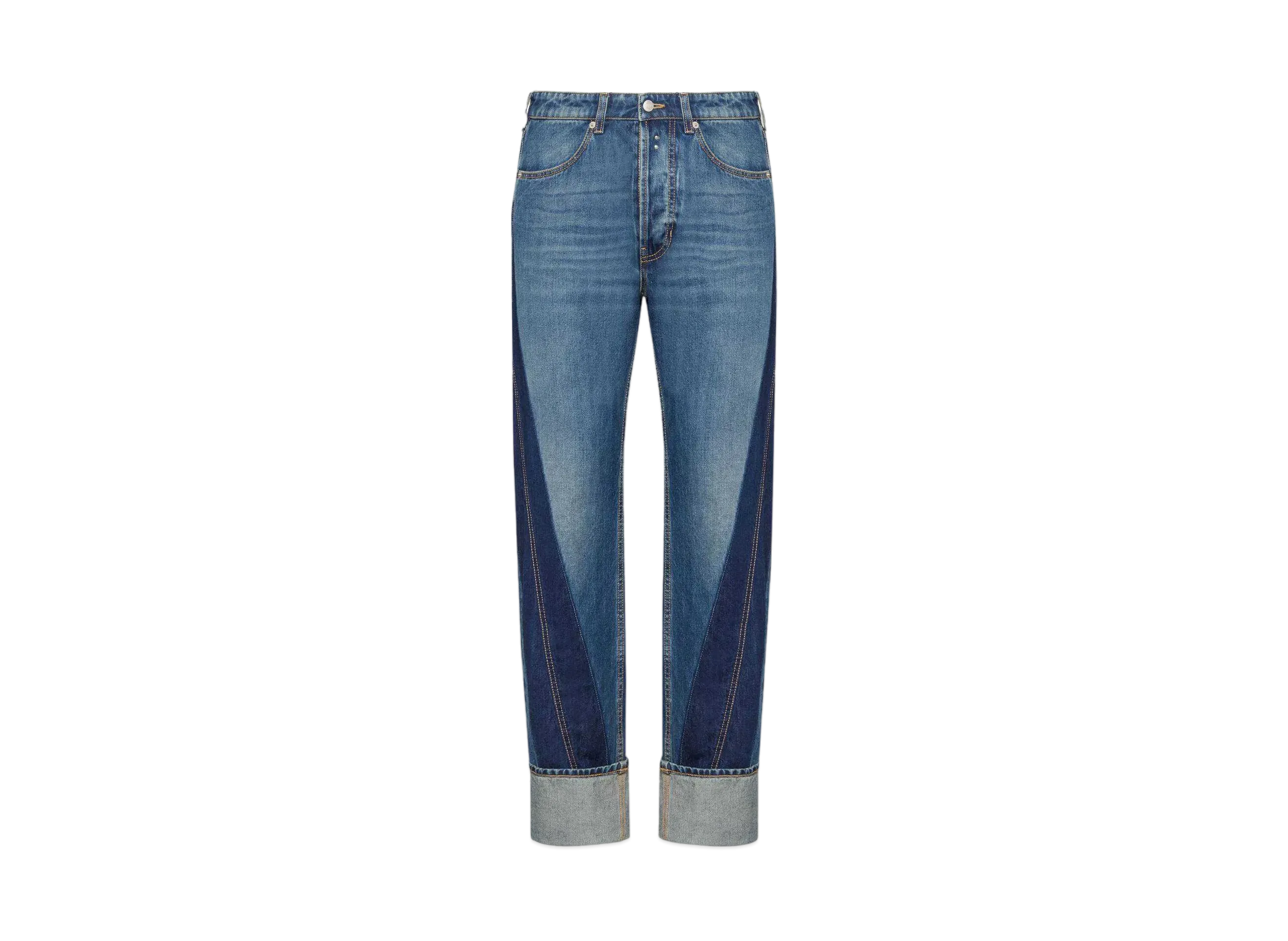 Alexander McQUEEN Twisted Stripe Jeans "Washed Blue"