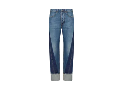 Alexander McQUEEN Twisted Stripe Jeans "Washed Blue"