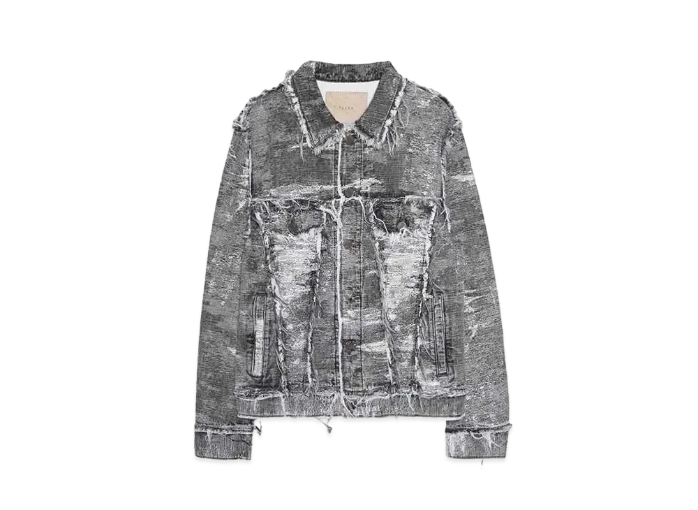 TAAKK 3RD TYPE denim JACKET "BLACK CHEMICAL"