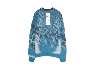 SEVESKIG Leopard Knit Cardigan "BLUE"