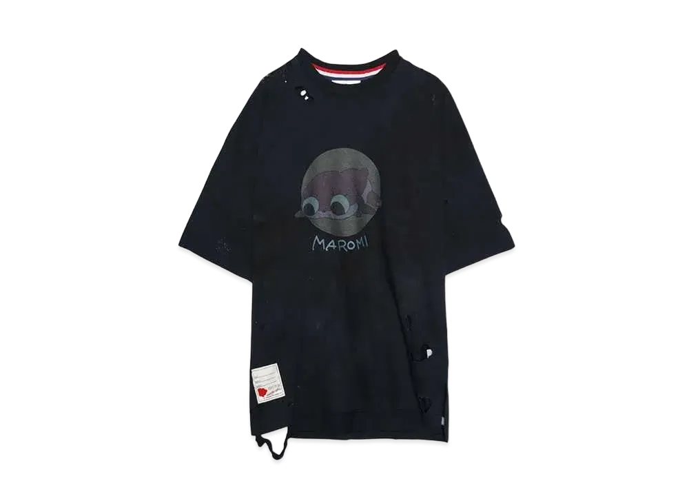SEVESKIG Vintage S/S Tee Shirt Ver, Maromi "BLACK"