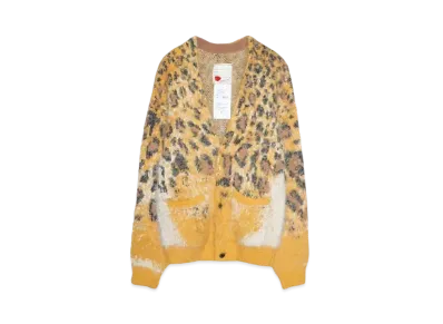 SEVESKIG Leopard Knit Cardigan "YELLOW"