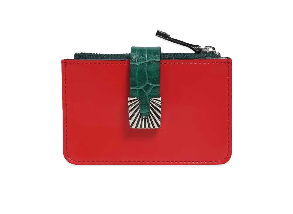 トーガビリリース レザーウォレットスモールスクエアチップ "レッド"