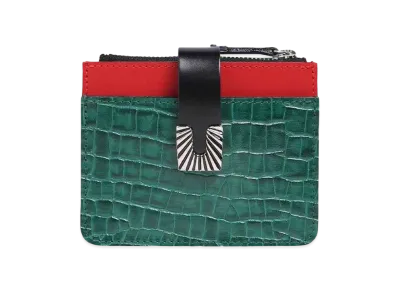 TOGA VIRILIS Leather wallet square tip "GREEN"