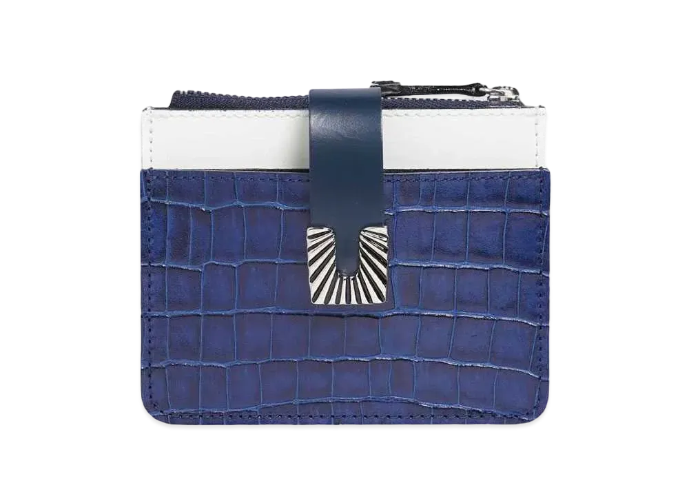 TOGA VIRILIS Leather wallet square tip "BLUE"