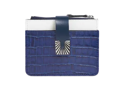 TOGA VIRILIS Leather wallet square tip "BLUE"