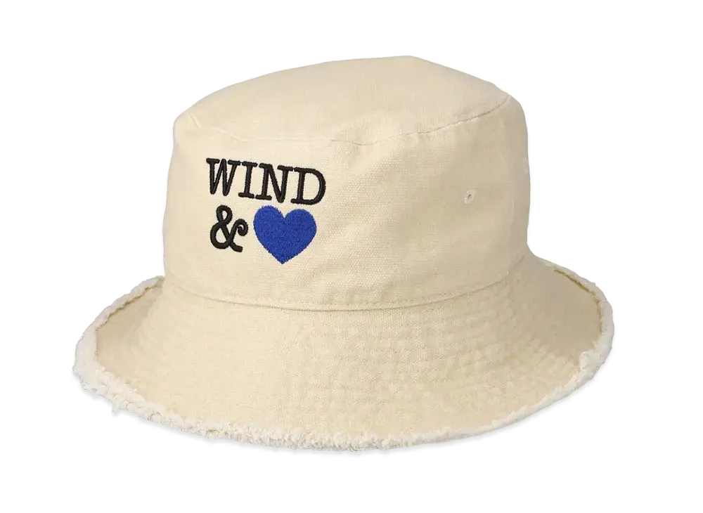 WIND AND SEA Canvas Bucket Hat(HTSP) "Off_White_Heart"