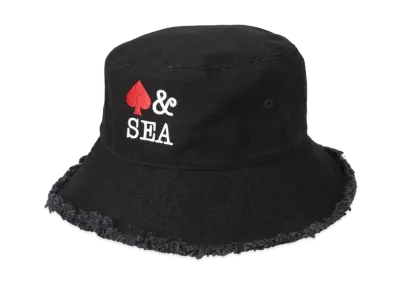 WIND AND SEA Canvas Bucket Hat(HTSP) "Black_Spade"