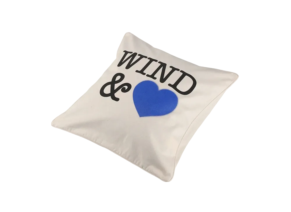 WIND AND SEA Canvas Square Cushion Cover(HTSP) "Natural_Heart"