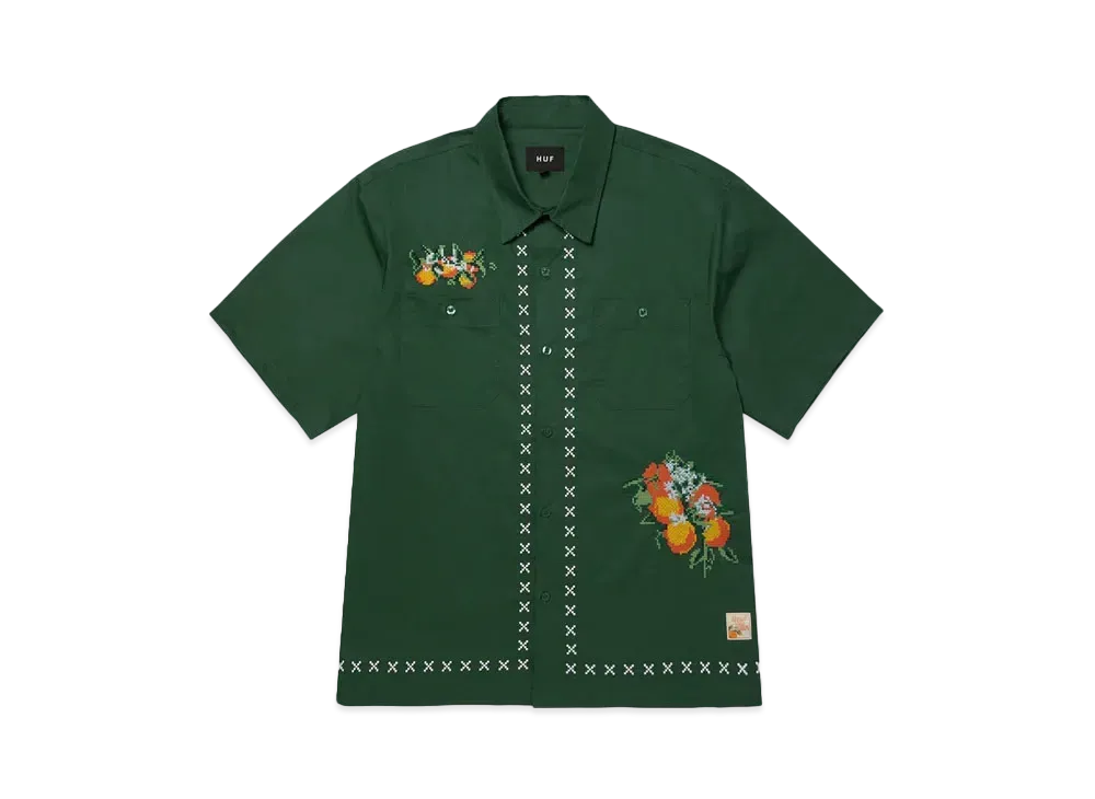 HUF x Midnight Organic Pomona Work Shirt "Forest Green"