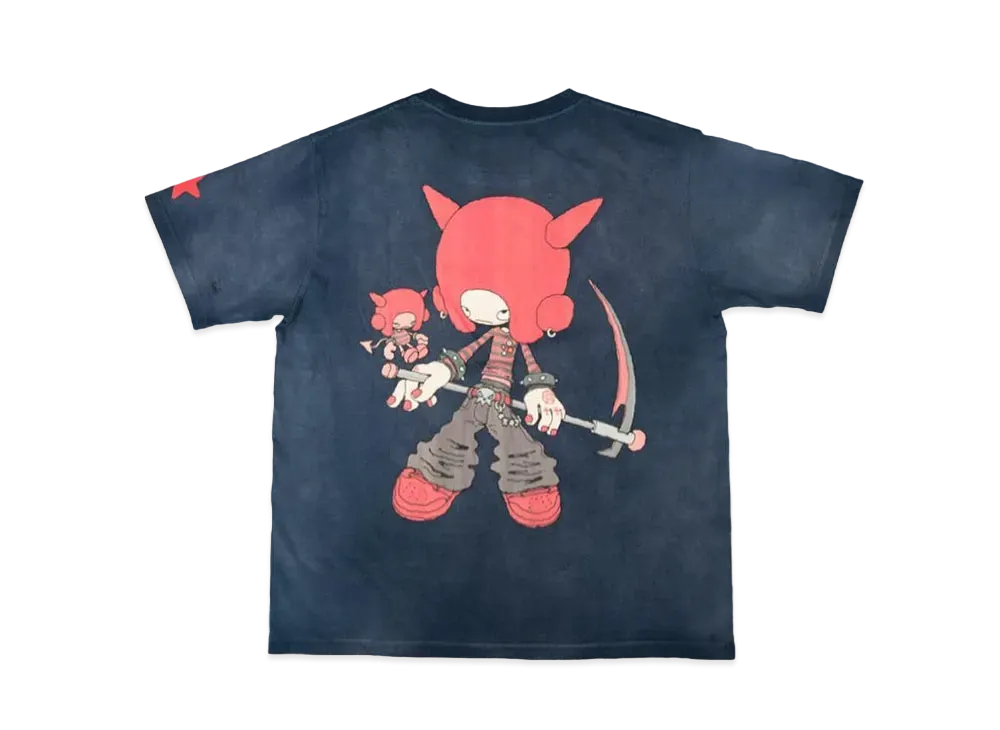 YAMEPI x FUTURE ARCHIVE YAME Fade Tee "Navy"