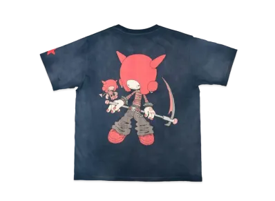 YAMEPI x FUTURE ARCHIVE YAME Fade Tee "Navy"