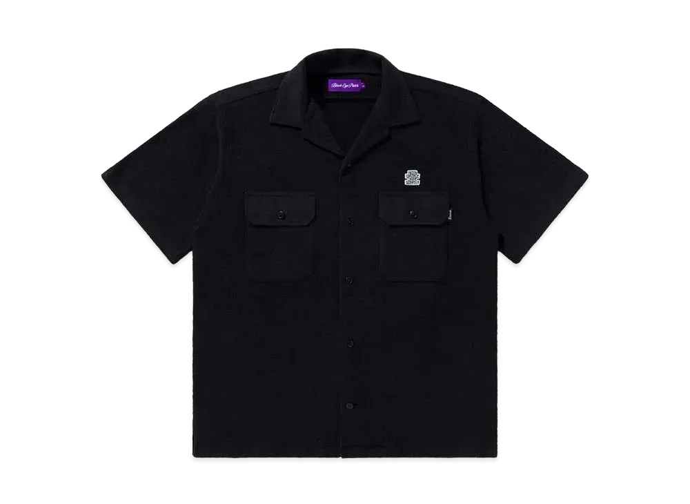BlackEyePatch OG Label Open Collar S/S Pile Shirt "Black"