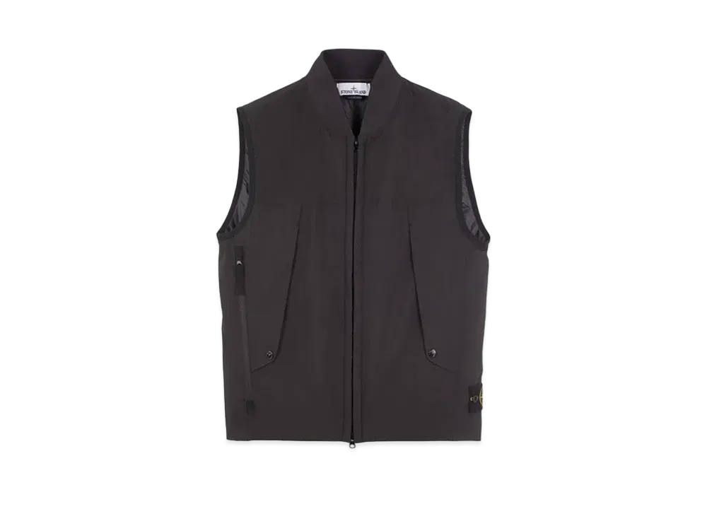 Stone Island G0121 Soft Shell-R_E.DYE Technology In Recycled Polyester With PRIMALOFT Insulation Technology "Black"