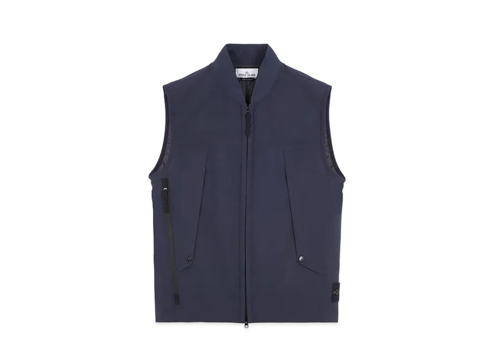 Stone Island G0121 Soft Shell-R_E.DYE Technology In Recycled Polyester With PRIMALOFT Insulation Technology "Blue"