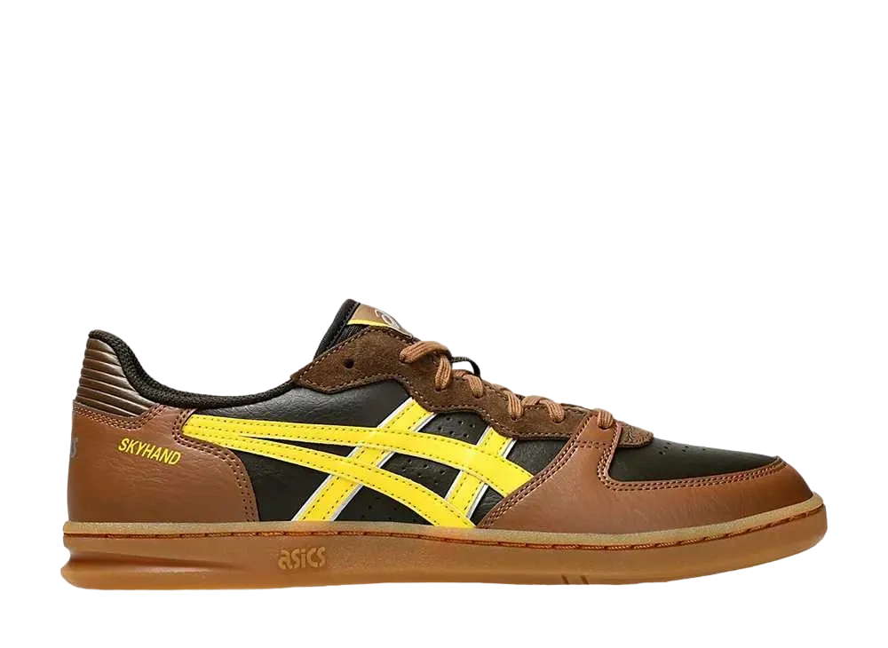 アシックス スカイハンド OG "ブラックコーヒー/タイチイエロー"