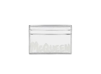 Alexander McQUEEN McQueen Graffiti Card Holder "Silver"