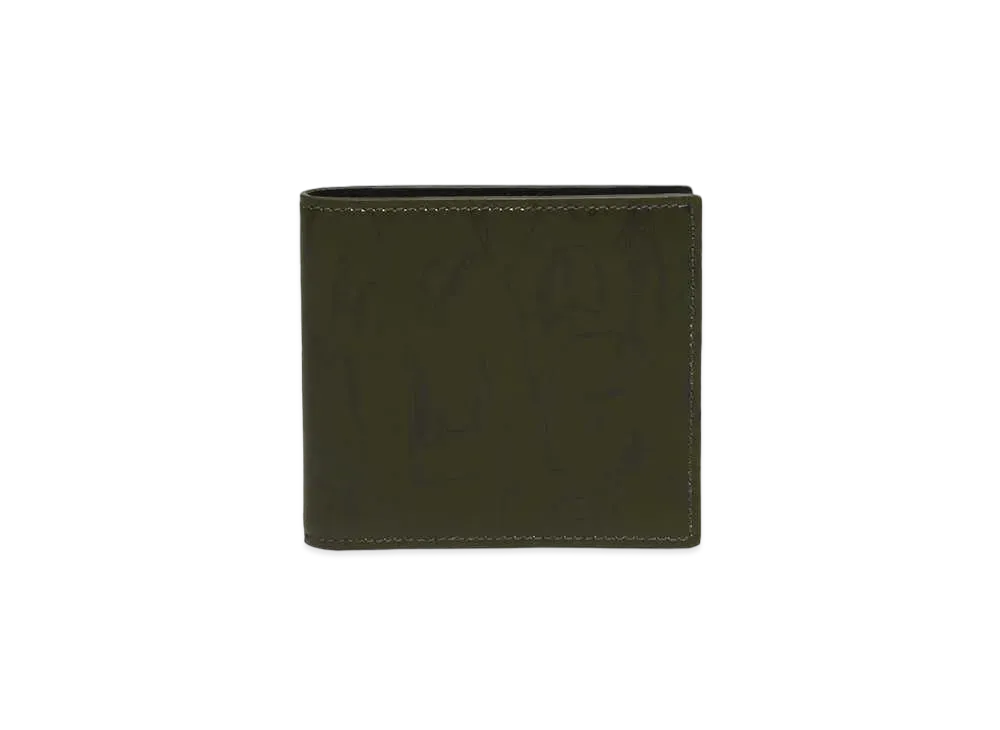 Alexander McQUEEN McQueen Graffiti Billfold Wallet "Khaki"