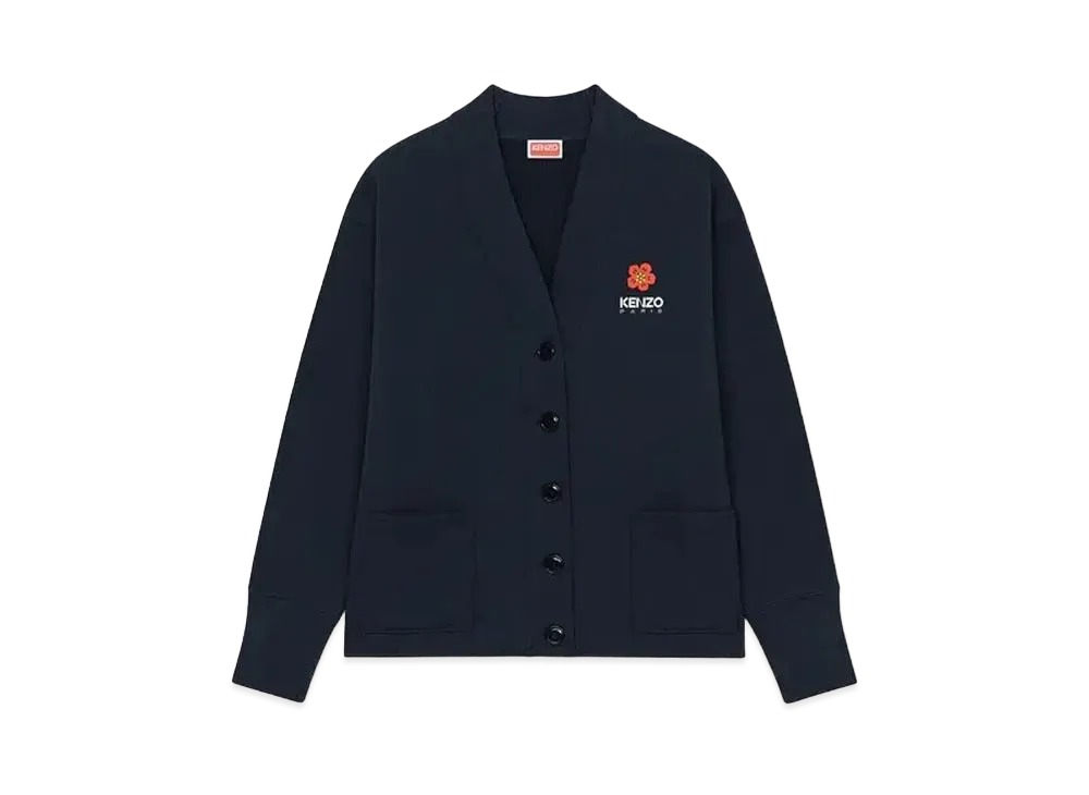 KENZO 'BOKE FLOWER' Embroidery Cardigan "Midnight Blue"
