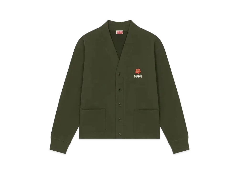 KENZO 'BOKE FLOWER' Cardigan "Dark Khaki"