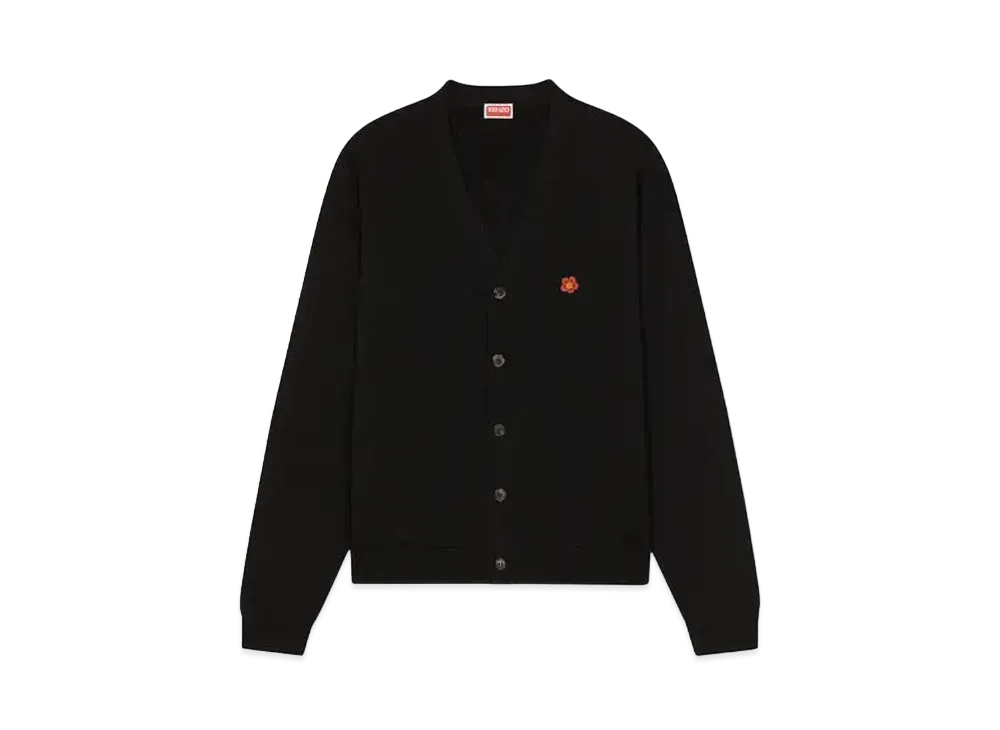 KENZO 'BOKE FLOWER' Wool Cardigan "Black"