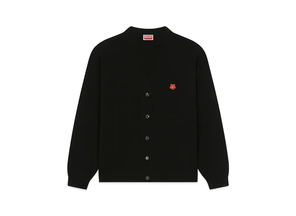 KENZO 'BOKE FLOWER' Embroidery Cardigan "Black"