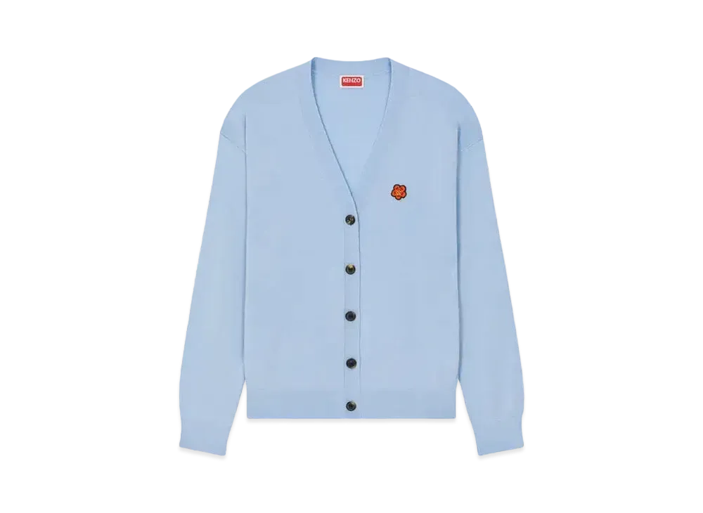 KENZO 'BOKE FLOWER' Embroidered Cardigan "Light Blue"