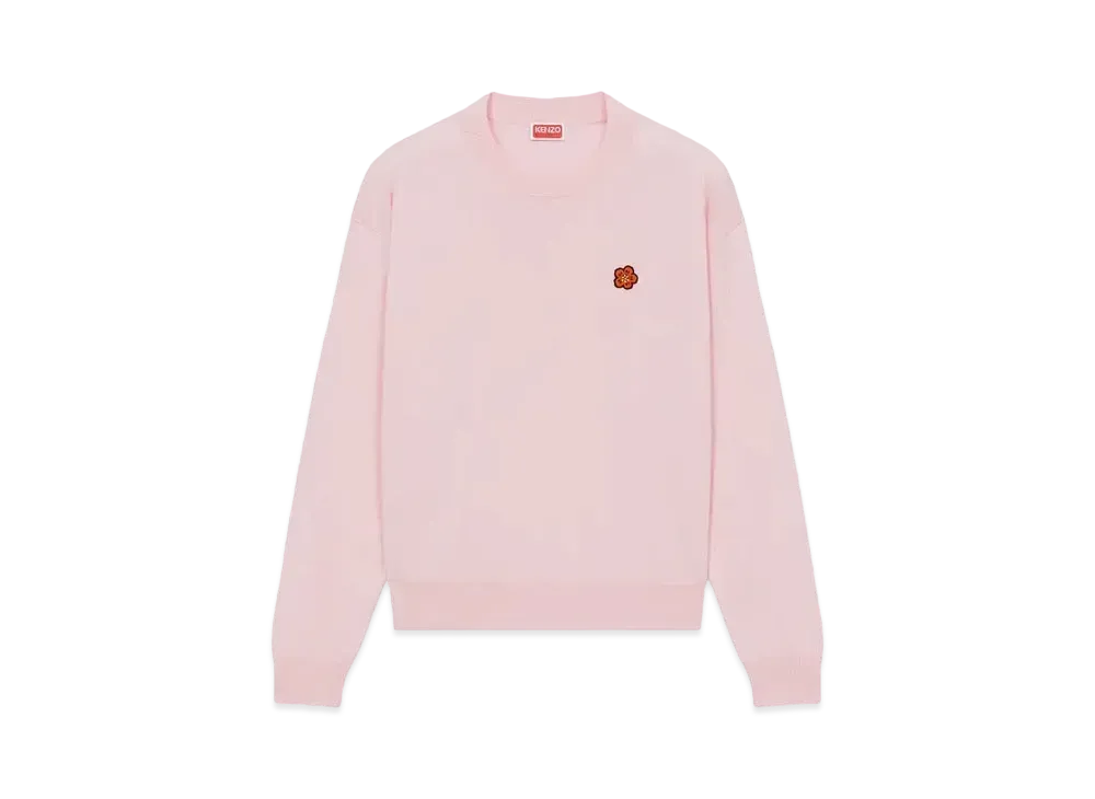 KENZO 'BOKE FLOWER' Crest Embroidery Wool Jumper "Faded Pink"