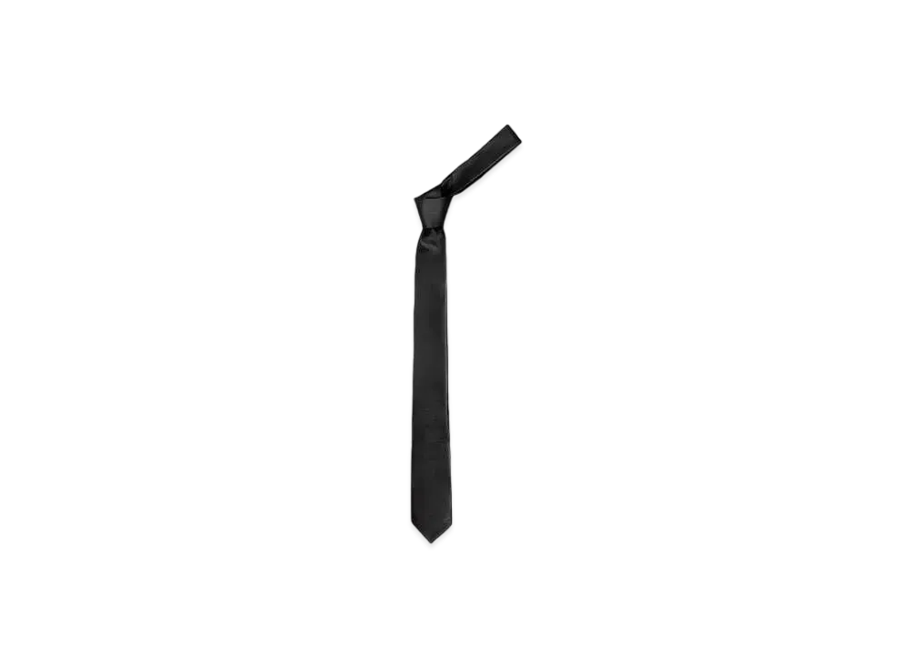 Alexander McQUEEN Leather Tie "Black"