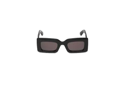 Alexander McQUEEN Bold Rectangular Sunglasses "Black/Smoke"