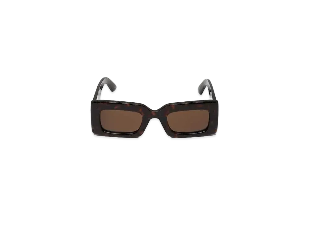 Alexander McQUEEN Bold Rectangular Sunglasses "Brown/Havana"