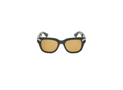Alexander McQUEEN Punk Rivet Square Sunglasses "Dark Green/Ocher"
