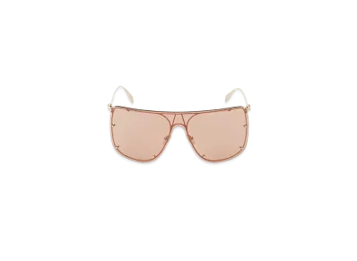 Alexander McQUEEN Skull Mask Sunglasses "Gold/Brown"