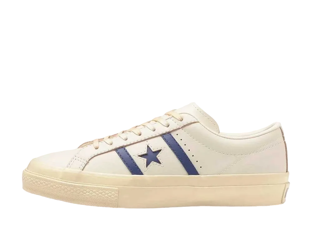 Converse Star&Bars US Leather "Off White/Blue"