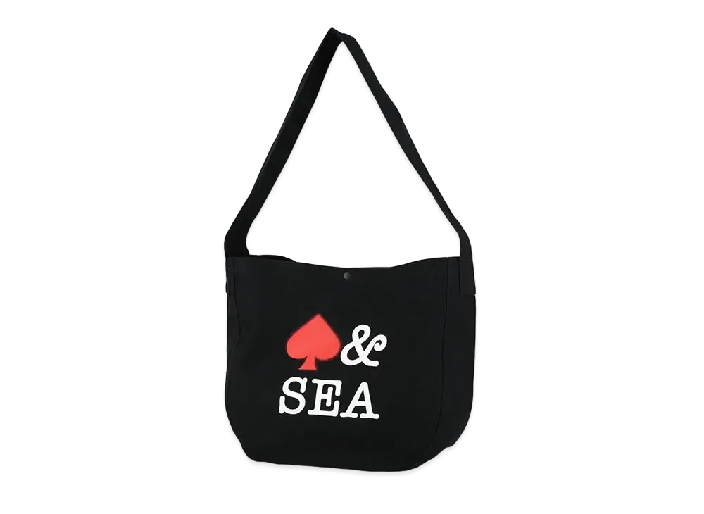 WIND AND SEA Canvas Newspaper Bag(HTSP) "Black_Spade"