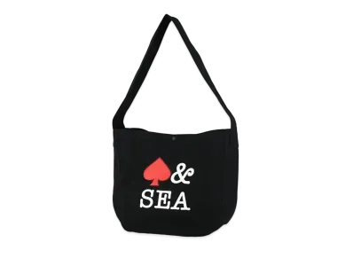 WIND AND SEA Canvas Newspaper Bag(HTSP) "Black_Spade"