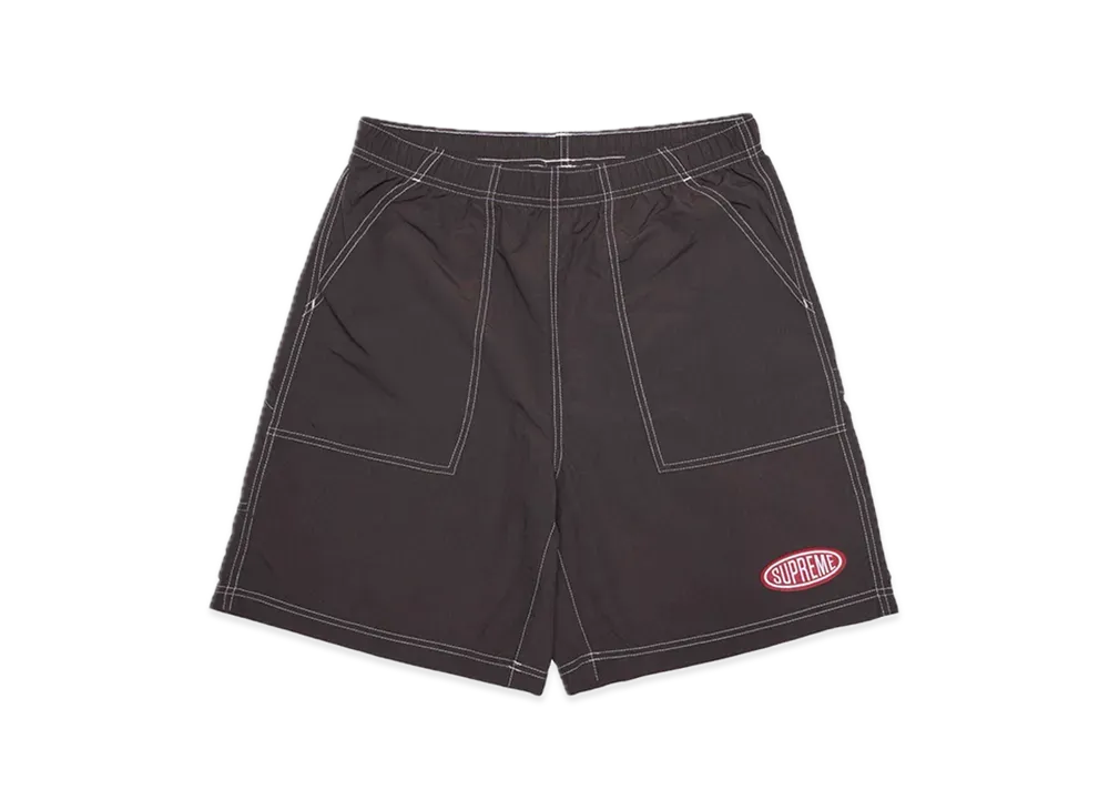 シュプリーム ナイロン ペインター ショーツ "ダーク ブラウン" (24SS)