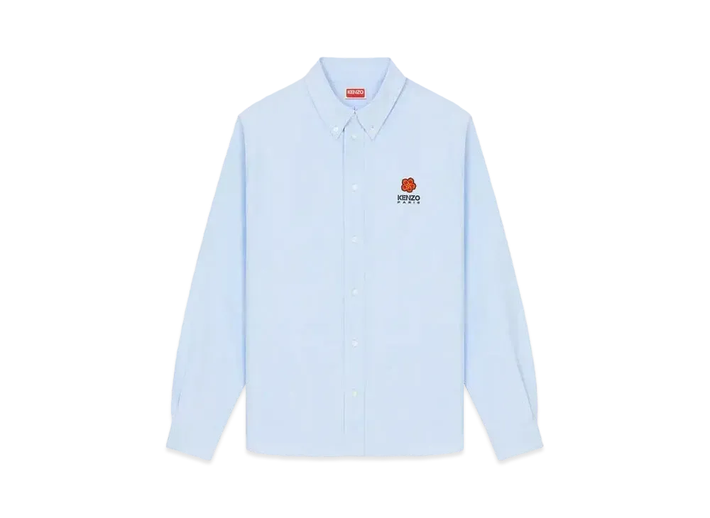 KENZO 'BOKE FLOWER' Crest Embroidery Casual Shirt "Sky Blue"