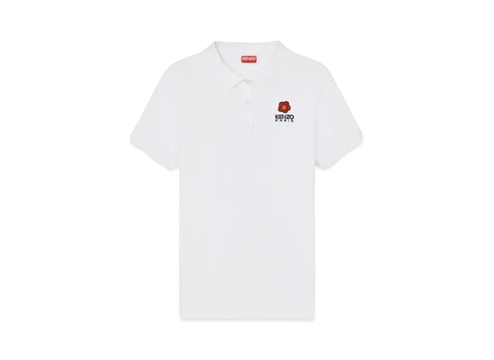 KENZO 'BOKE FLOWER' Crest Embroidery Polo-shirt "White"