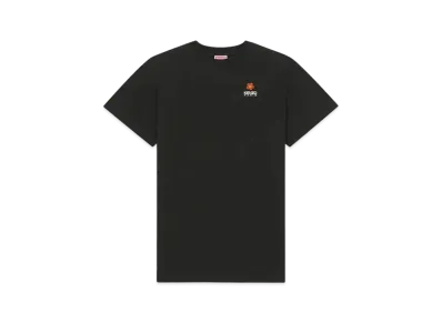 KENZO 'BOKE FLOWER' Crest Embroidery Oversize T-shirt Dress"Black"
