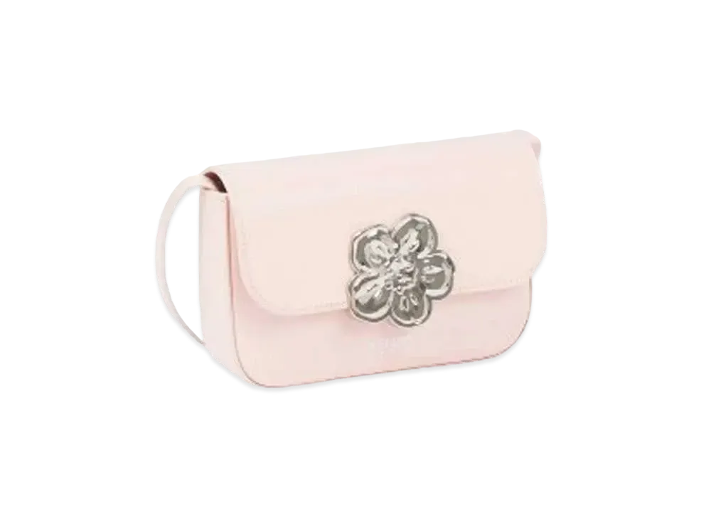 KENZO 'BOKE FLOWER' Leather Hand Bag "Faded Pink"