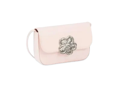 KENZO 'BOKE FLOWER' Leather Hand Bag "Faded Pink"