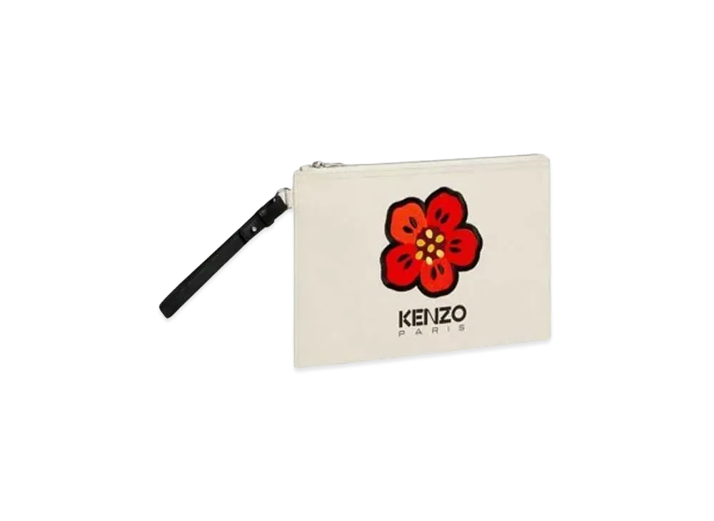 KENZO 'BOKE FLOWER' Large Purse "Ecru"