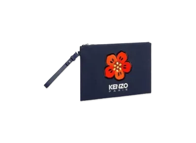 KENZO 'BOKE FLOWER' Large Purse "Navy Blue"