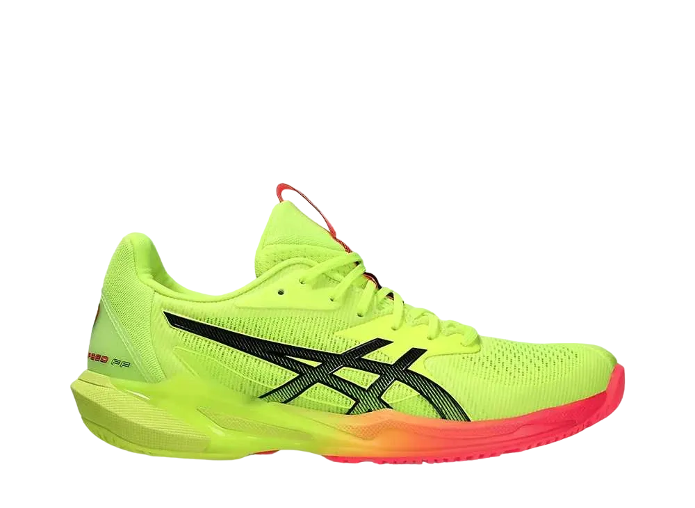 アシックス ウィメンズ ソリューション スピード FF 3 パリ "セーフティイエロー/ブラック" (オールコート)