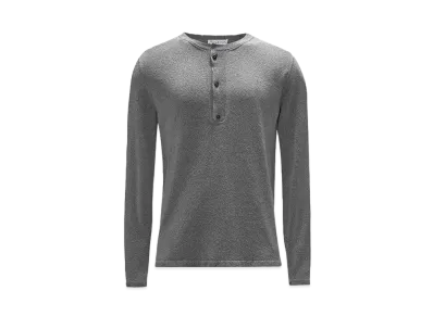 JW ANDERSON Boucle Henley Top "Dark Gray"