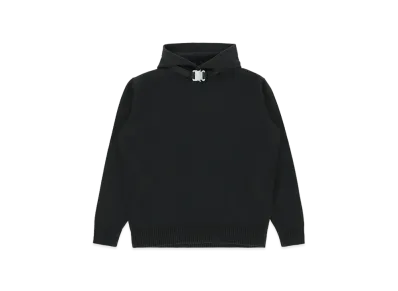 1017 ALYX 9SM Buckle Collar Knitted Hoodie "Black"